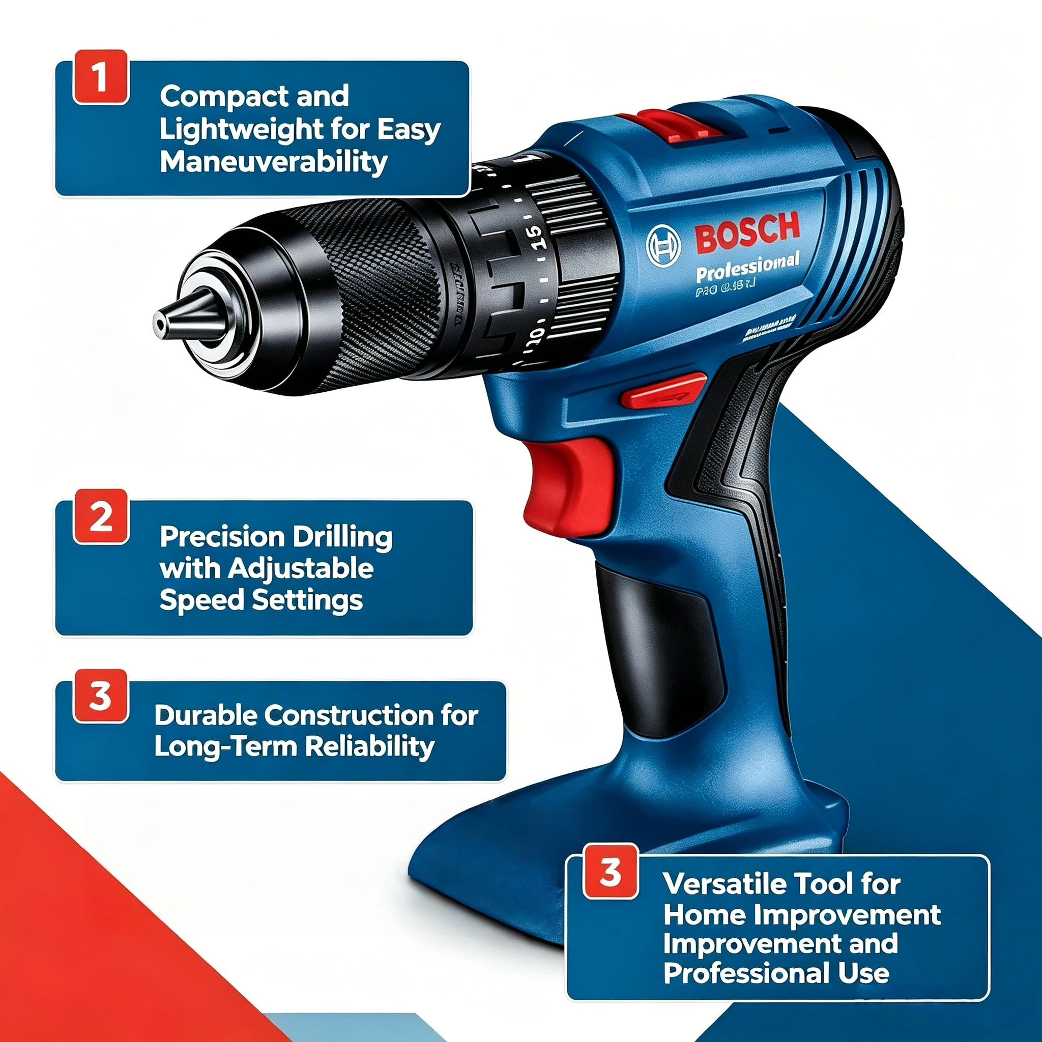 Impact Driver Cordless - ボッシュ GSB 185-LI 18V コードレスインパクトドリル 調整可能なトルク