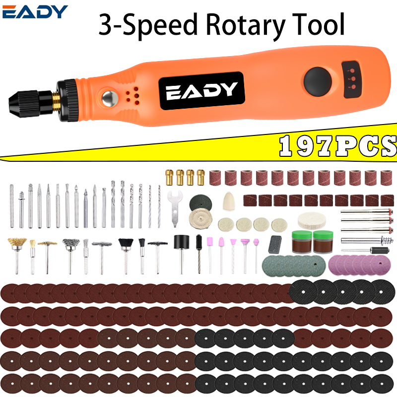 Power Tools Woodworking - USBコードレス回転工具キット – 金属研磨、模型製作、アクリル彫刻、木工彫刻用のミニ電動ドリル