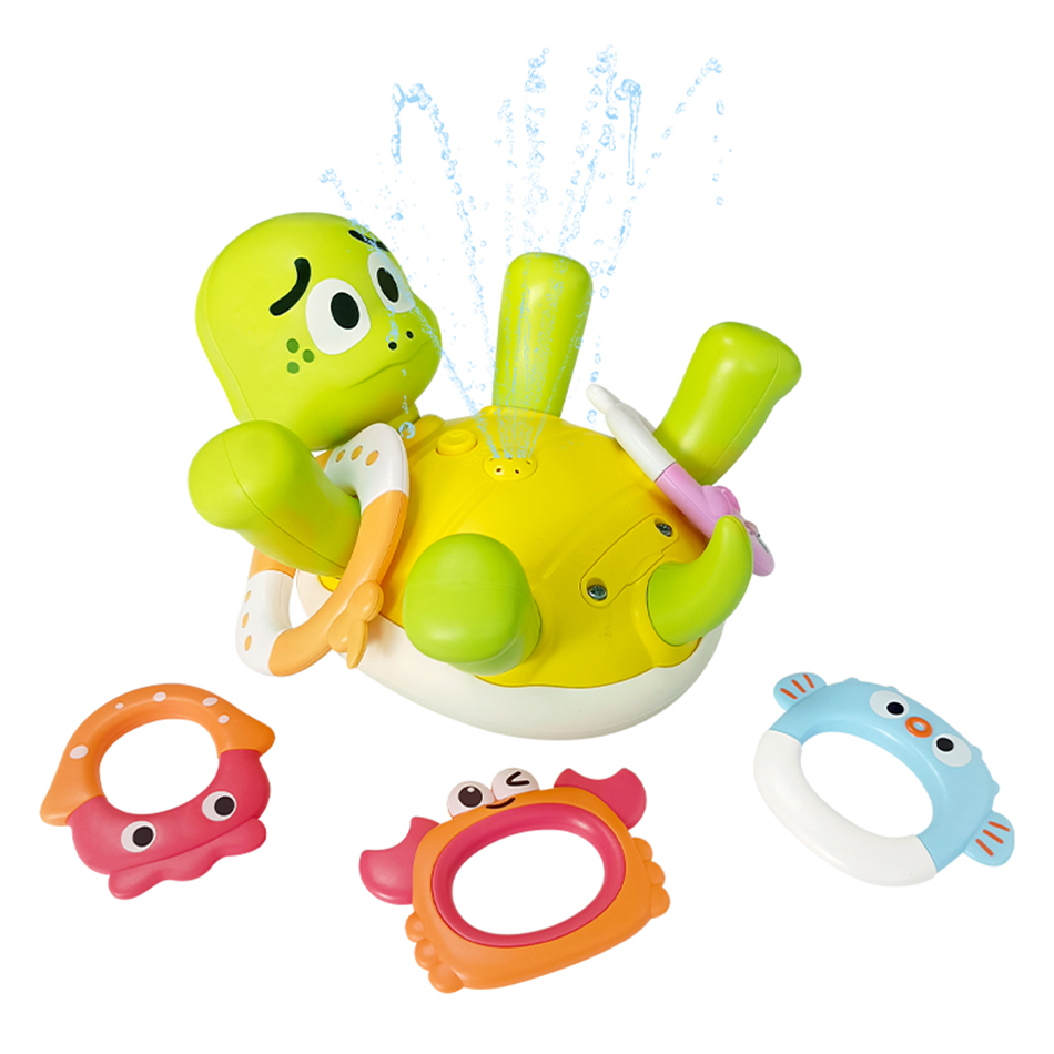 Power Tools Kids - 電気カメ かわいい水泳カメ 水スプレーカメのおもちゃ 浴室お風呂のおもちゃ 親子インタラクティブ 子供用水遊び用