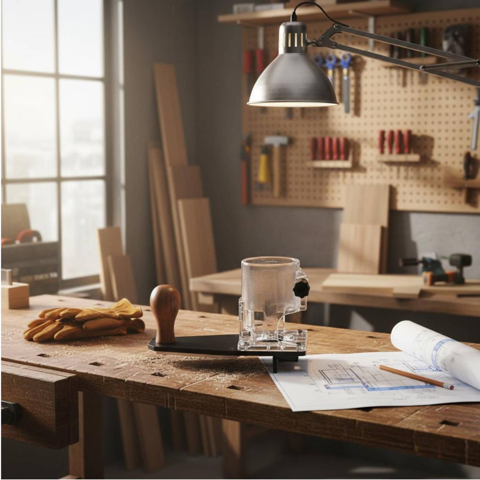 Power Tools Woodworking - ボーダートリミングベース 長持ちする構造 ラウンドオーバールーターベース 電動工具アクセサリー 木工職人向け簡単設置