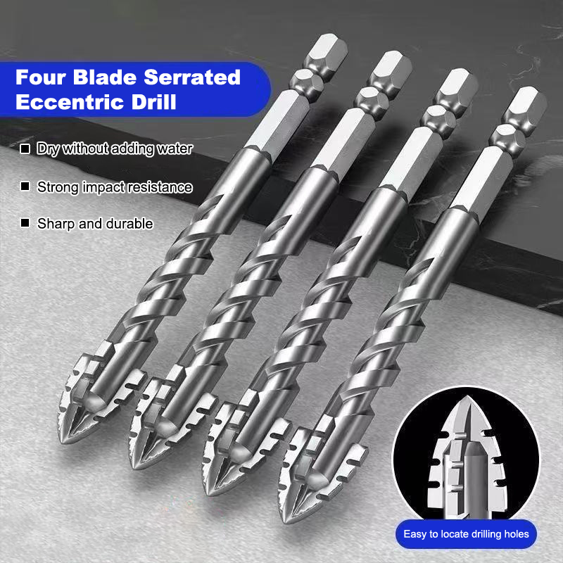 Tile Cutter Electric - 1/7 個タングステン鋼鋸歯状ドリルビットセットセラミックプラスチックタイルガラスコンクリート用耐久性のある切削工具ホームセンター用