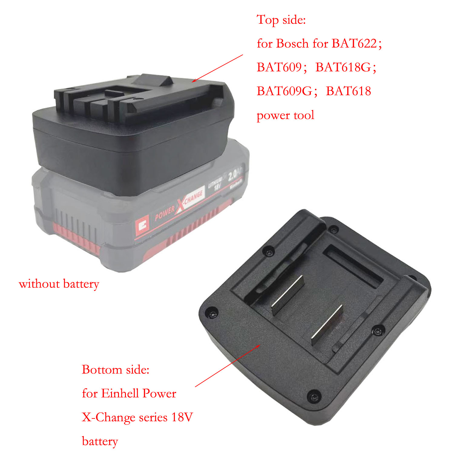 Power Tools Einhell - バッテリーアダプターコンバーター エインヘルパワー X-チェンジバッテリー用 ボッシュ用 BAT622;BAT609;BAT618G 電動工具用
