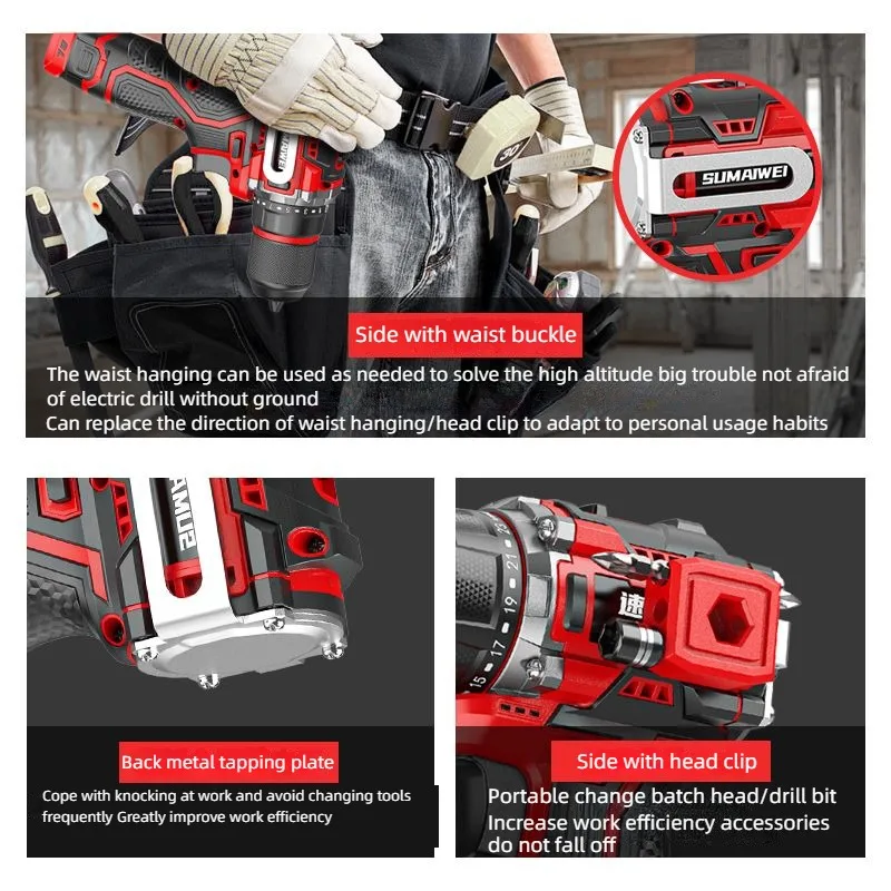 ブラシレス電気ドリルタッピングコードレスインパクトドリル金属 - Power Tools Ingco のレビューと価格