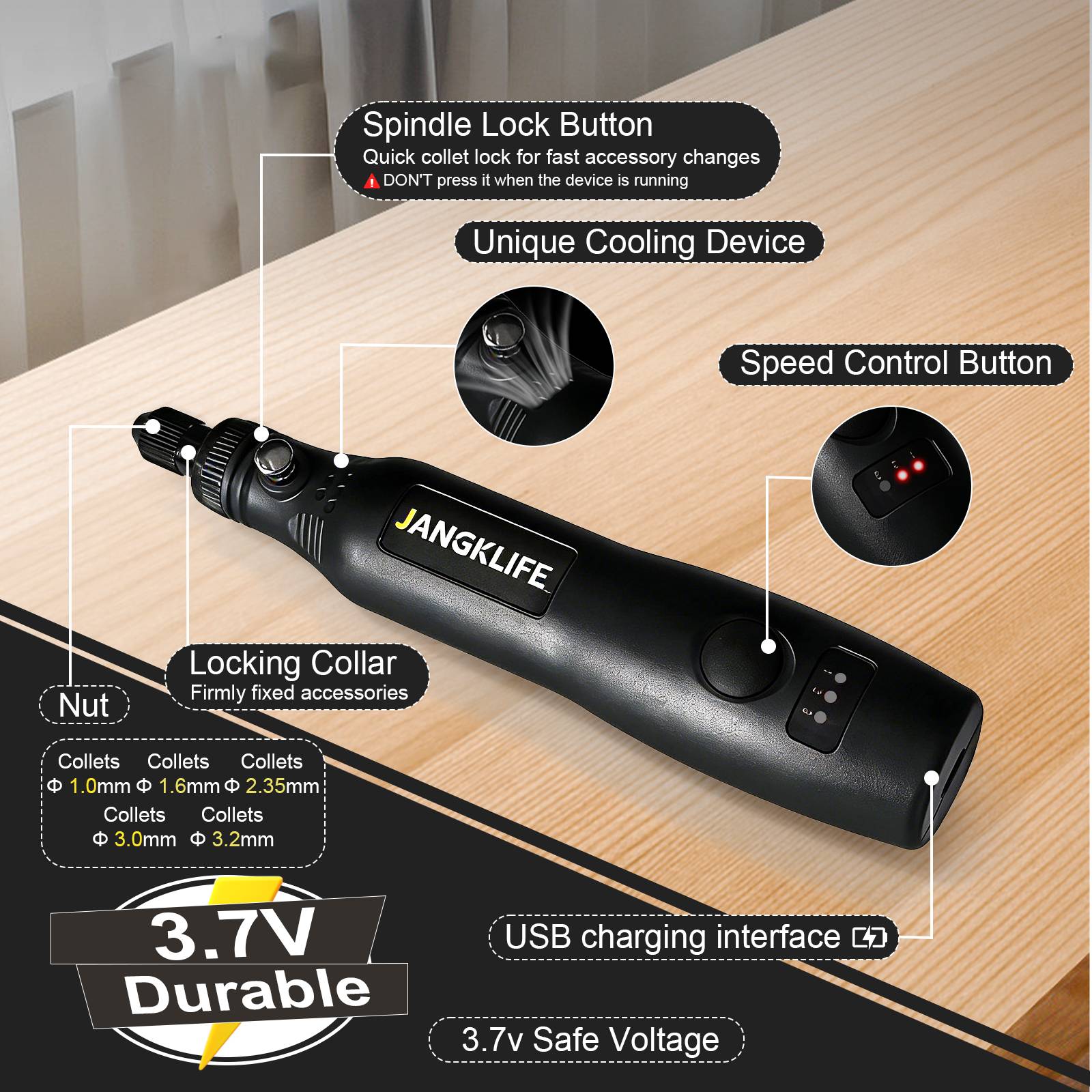 JANGKLIFE USB コードレスロータリーツールキット - Power Tools Ingco のレビューと価格