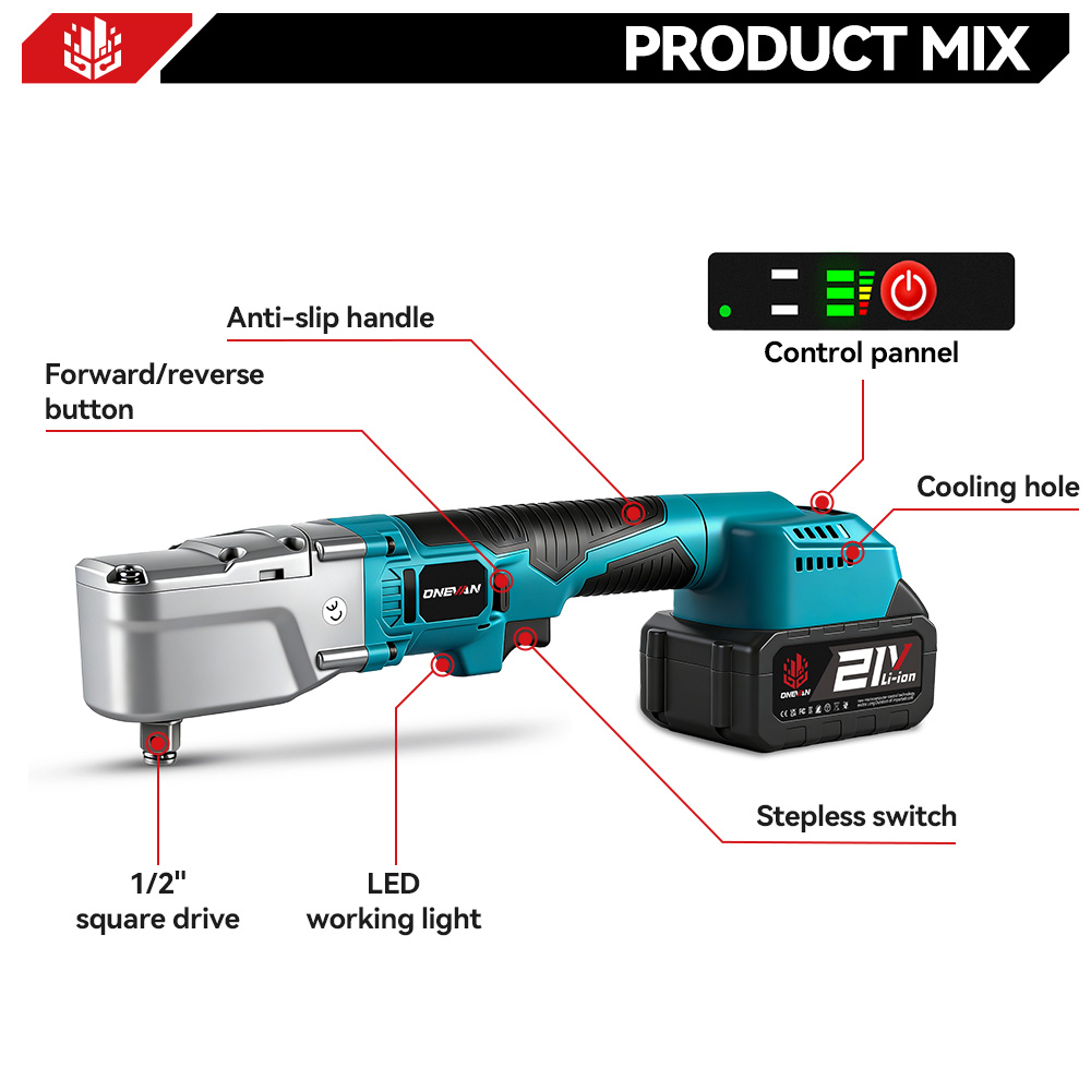 ONEVAN 2400Wブラシレス電動ラチェットレンチ 10 - Power Tools Ingco のレビューと価格