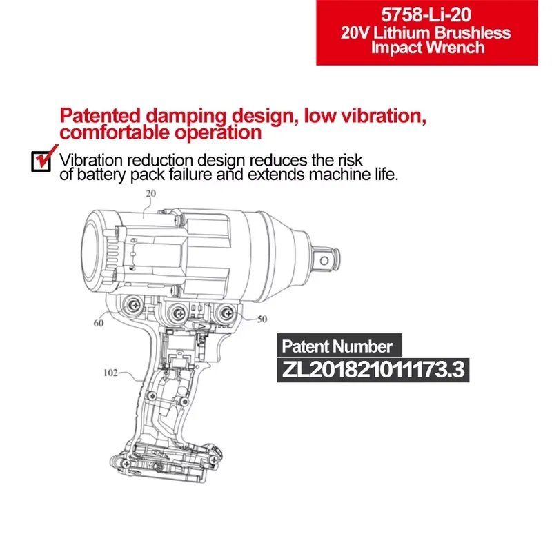 デボン 20V 大トルク 3段階トルク設定 インパクトレンチ - Power Tools Battery のレビューと価格
