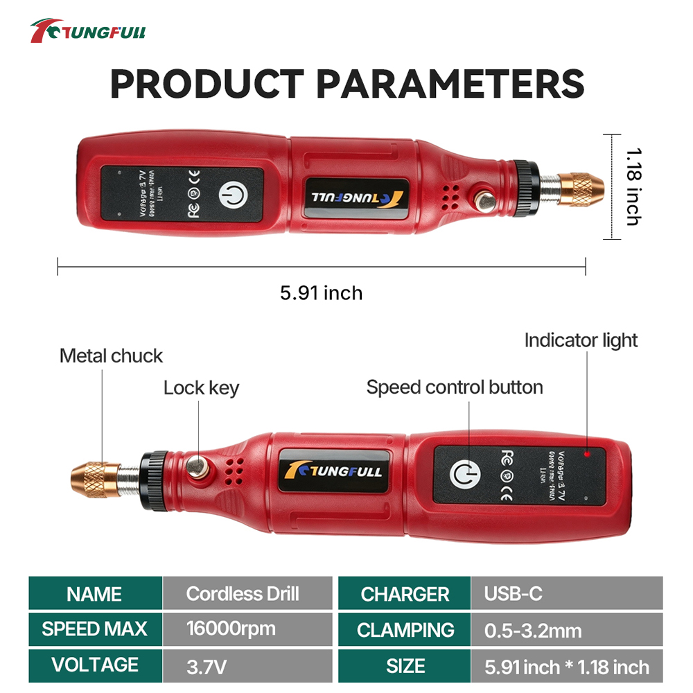 TUNGFULL 3.7V コードレスロータリーツール US - Power Tools Ingco のレビューと価格