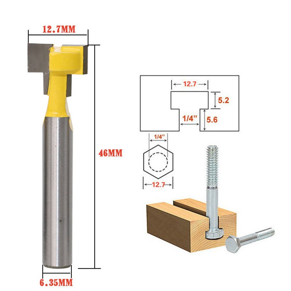 A11I 1/4インチシャンクTスロットカッタールータービッ - Power Tools Woodworking のレビューと価格