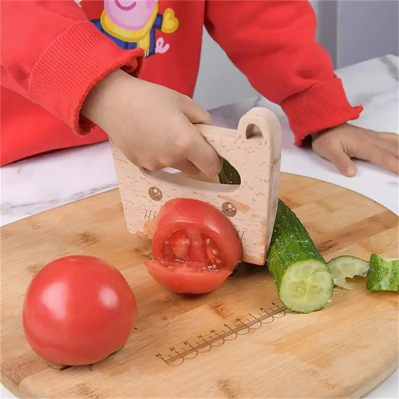 木製子供ナイフ調理用かわいい魚恐竜形状キッチンおもちゃ野菜フ - Power Tools Kids のレビューと価格