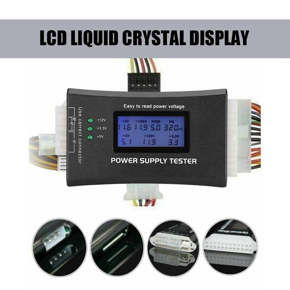 LCD ディスプレイ ATX 電源テスター 20/24 ピン - Power Tools Inspection のレビューと価格
