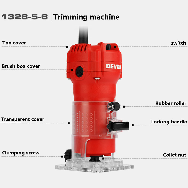 220V 木材ルーターマシン木工電気トリマー 6 ミリメート - Power Tools Woodworking のレビューと価格