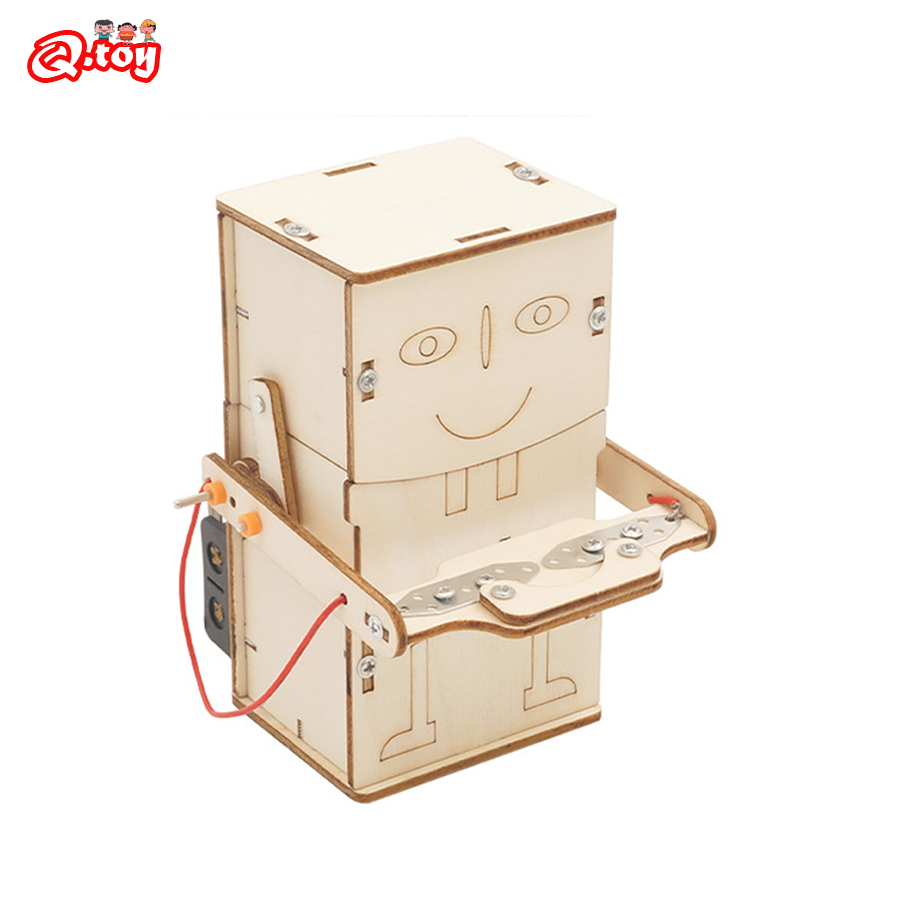 木製電動食べるコインロボット DIY モデル & 建築科学教 - Power Tools Kids のレビューと価格