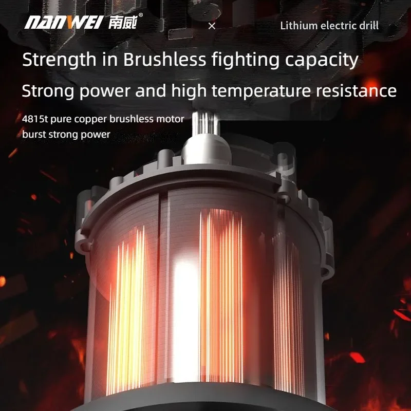 Nanwei-ブラシレスコードレス電気ドリル、ノック可能なド - Power Tools Ingco のレビューと価格