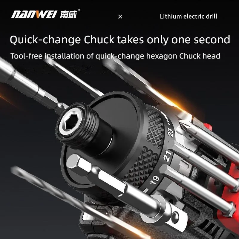 Nanwei-ブラシレスコードレス電気ドリル、ノック可能なド - Power Tools Ingco のレビューと価格