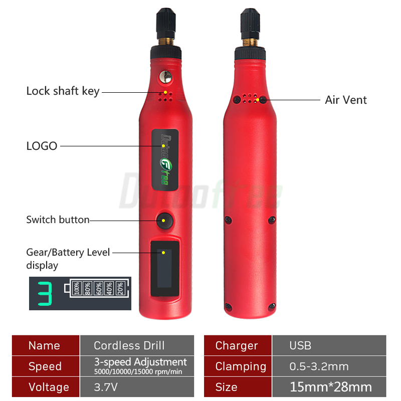 ミニワイヤレス電気ドリル,USBロータリーツール,木工彫刻ペ - Power Tools Ingco のレビューと価格