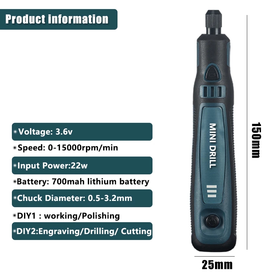 コードレス電気ドリルグラインダードレメルロータリーツール充電 - Power Tools Ingco のレビューと価格
