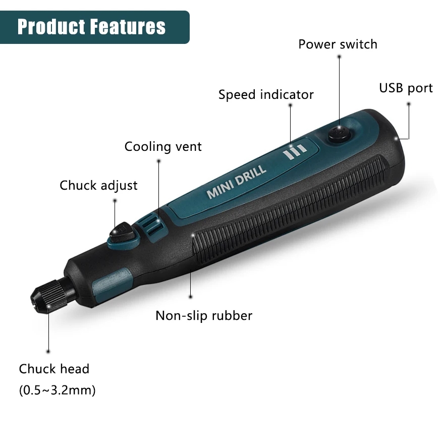 コードレス電気ドリルグラインダードレメルロータリーツール充電 - Power Tools Ingco のレビューと価格